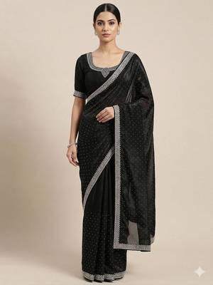 Elegant Black Designer Saree 1