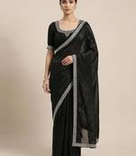 Elegant Black Designer Saree