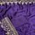 purple sequance and zari embroidery rangoli silk saree