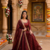 Women's latest designer embroidery anarkali gown with dupatta set