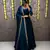 Women's new trendy latest designer embroidery anarkali gown with dupatta set