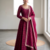 Women's latest designer embroidery anarkali gown with dupatta set
