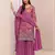 Rani pink chinon semi stitched suit with embroidery & sequin work