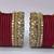 Handmade Silk Thread Bangle golden and maharun combination for Bridal look