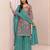 Blue chinon semi stitched suit with embroidery & sequin work