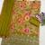 Mustard chinon semi stitched suit with embroidery & sequin work