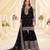 Black chinon readymade suit with embroidery & sequence work