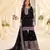 Black chinon readymade suit with embroidery & sequence work