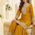 Mustard chinon readymade suit with embroidery & sequence work