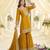 Mustard chinon readymade suit with embroidery & sequence work