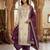 Purple silk readymade suit with embroidery & sequence work
