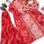 Red georgette readymade 3 piece suit with floral printed & embroidery work