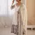 White silk readymade anarkali suit with embroidery & sequence work