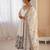 White silk readymade anarkali suit with embroidery & sequence work