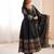 Black silk readymade anarkali suit with embroidery & sequence work
