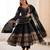 Black silk readymade anarkali suit with embroidery & sequence work