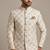 Ivory thread and pearl embroidered bandhgala