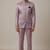 Lavender thread work waistcoat on jacquard