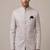 Ivory thread and sequins embroidered bandhgala