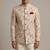 Cream thread and sequins work waistcoat