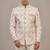 Light gold bandhgala on jacquard fabric