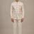Light gold bandhgala on jacquard fabric