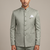 Light pista bandhgala on jacquard fabric