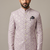 Light lavender bandhgala on jacquard fabric