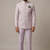 Light lavender bandhgala on jacquard fabric