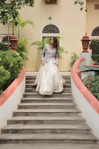 Trendy Thread & Sequins Embroidered Lehenga Set