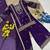 Purple embroidered sequence work fendy silk kids kurta set
