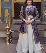 Elegant Cosmos Embroidered Lehenga Choli with Dupatta