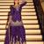 Purple embroidered & sequins work free size stitched straight salwar suit for women