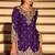 Purple embroidered & sequins work free size stitched straight salwar suit for women