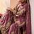 Mauve embroidered , stone & sequins free size stitched straight salwar suit for women