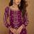 Maroon embroidered and sequins free size stitched straight salwar suit for women