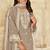 Light brown embroidery & sequins free size stitched straight salwar suit for women