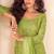 Lime green thread embroidered , sequins & mirror free size stitched straight salwar suit for women