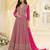 Rani pink embroidered , sequins , stone & zarkhan work free size stitched anarkali salwar suit for women