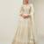 Off white zari embroidery & sequins free size stitched anarkali salwar suit for women