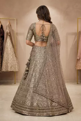Sequins Leheng Heavy Embroidered Wedding Wear LehElegant Festive Wear Lehenga Choli Partywear Designer Lehenga Set