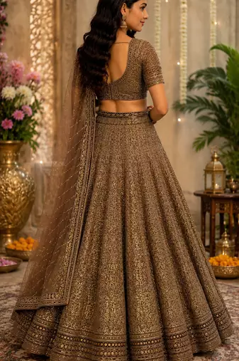 Sequins Leheng Heavy Embroidered Wedding Wear LehElegant Festive Wear Lehenga Choli Partywear Designer Lehenga Set