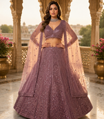 Designer Wedding Wear Lehenga Heavy Embroidered PartywearLehenga Sequins & Dori Lehenga festival Lehenga