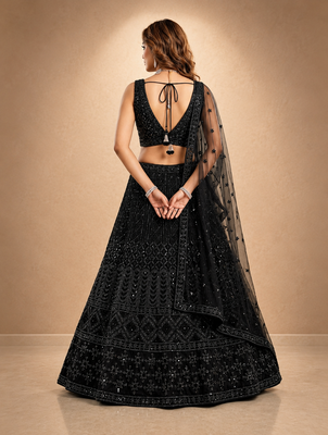 Wedding Lehenga Heavy Embroidered Sequins Dori Designer 2