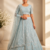 light blue sequins net lehenga choli