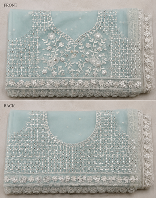 light blue sequins net lehenga choli 3