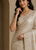white sequin and zari embroidery silk saree