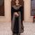 Black silk  party wear embroidery  pants suit set