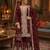 Maroon georgette  party wear embroidery sharara suit set