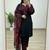 Black silk  party wear embroidery  suit set